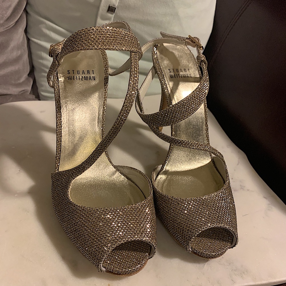Stuart Weitzman Platinum noir Heels